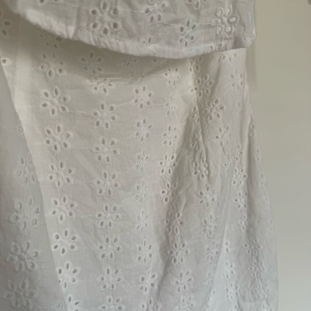 Superdown Revolve Off-Shoulder White Eyelet Dress - Picture 6 of 9